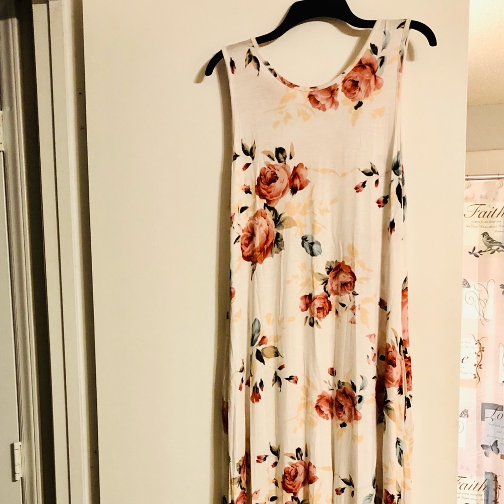 High low maxi floral dress